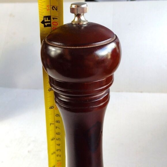 WEXFORD Chocolate Brown Coloured Wood Peppermill 12" Tall - Picture 7 of 7